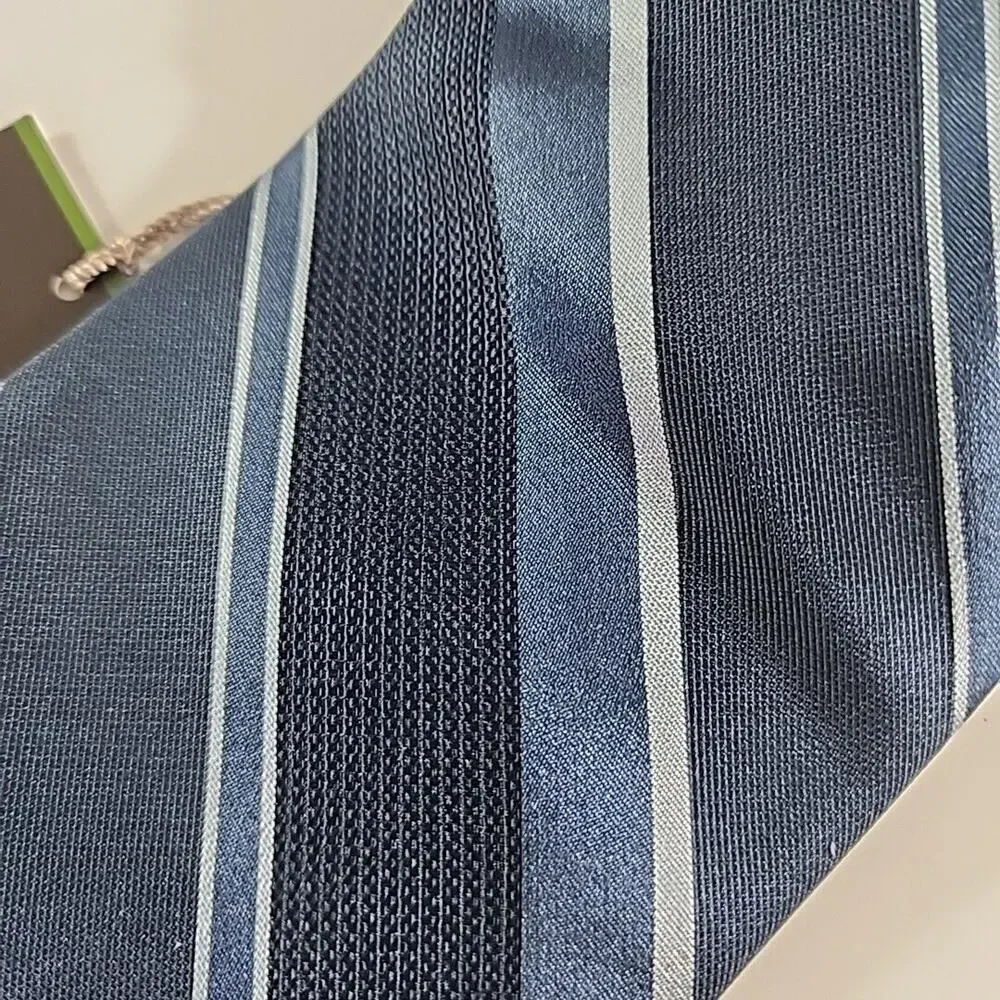 Joseph Abboud Blue Striped Silk Tie Necktie - Made in Italy - New with Tags